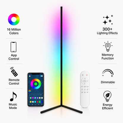 AURORA EDGE-Smart Corner Floor Lamp