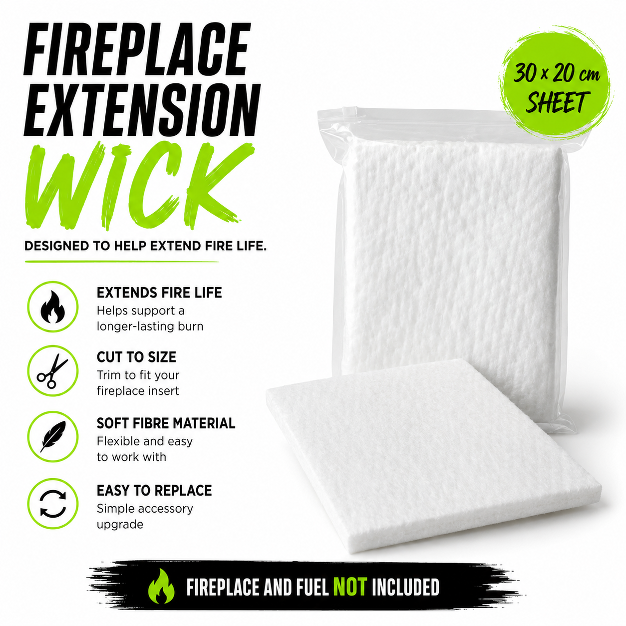 BIOETHANOL FIREPLACE EXTENSION WICKS