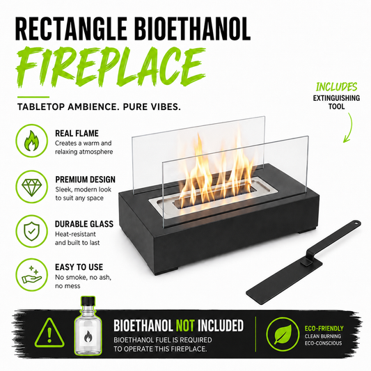 RECTANGLE BIOETHANOL FIREPLACE
